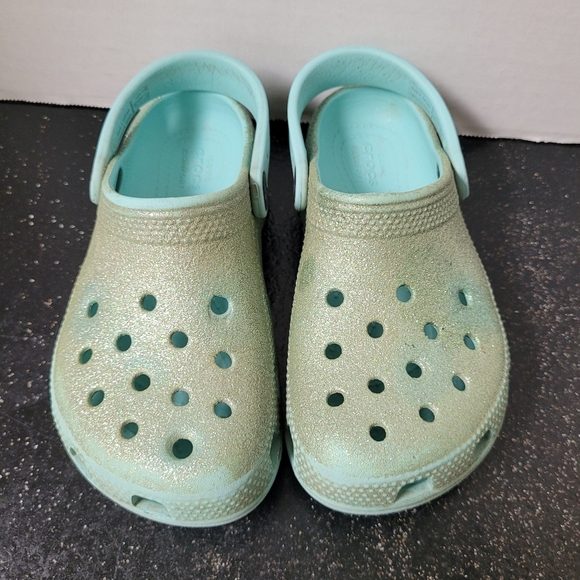 Crocs Blue Glitter Clogs - Picture 2 of 8